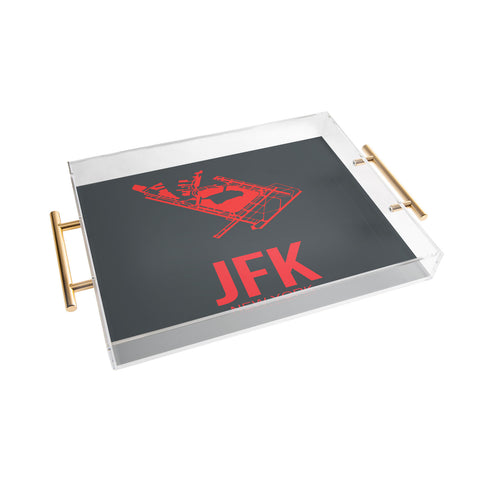 Naxart JFK New York Poster 2 Acrylic Tray