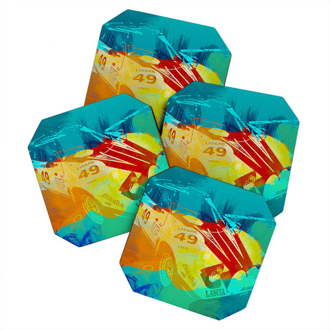 Naxart Lancia Stratos Watercolor 1 Coaster Set