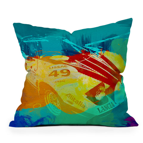 Naxart Lancia Stratos Watercolor 1 Outdoor Throw Pillow