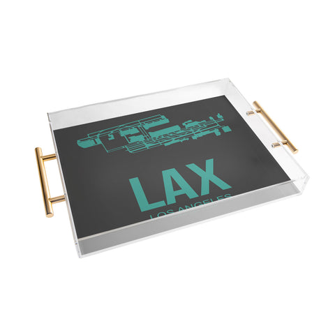 Naxart LAX Los Angeles Poster 2 Acrylic Tray