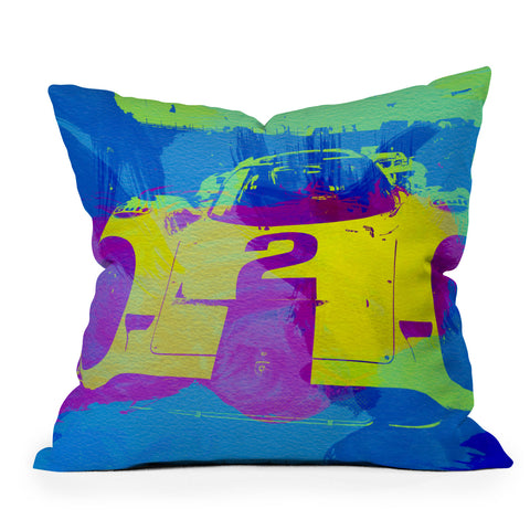 Naxart Porsche 917 Front End Outdoor Throw Pillow