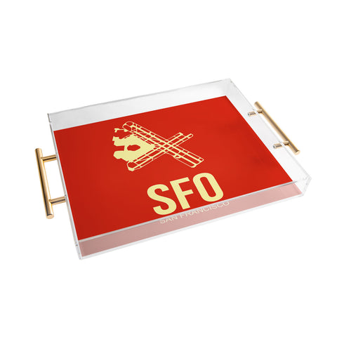 Naxart SFO San Francisco Poster 2 Acrylic Tray