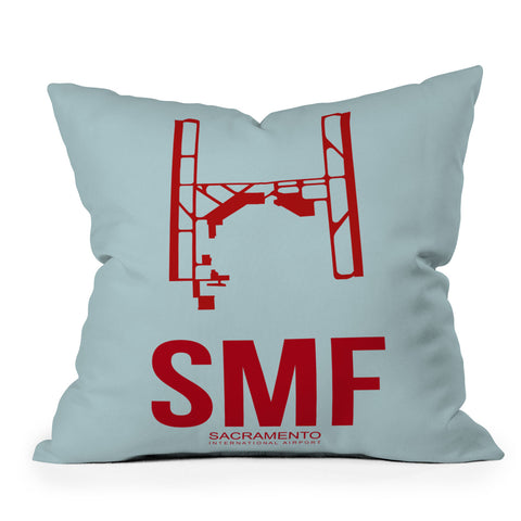 Naxart SMF Sacramento Poster Outdoor Throw Pillow