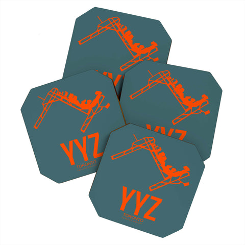 Naxart YYZ Toronto Poster 1 Coaster Set