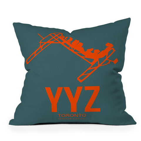 Naxart YYZ Toronto Poster 1 Outdoor Throw Pillow
