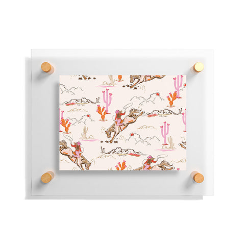 NewburyBoutique Equestrian Cowgirl Western Floating Acrylic Print