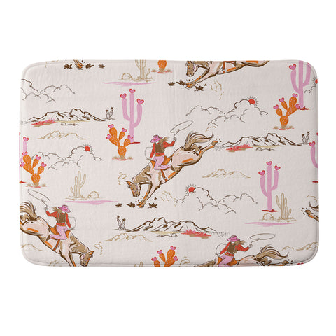 NewburyBoutique Equestrian Cowgirl Western Memory Foam Bath Mat