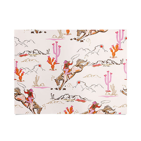 NewburyBoutique Equestrian Cowgirl Western Poster