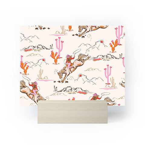 NewburyBoutique Equestrian Cowgirl Western Mini Art Print