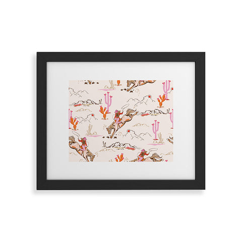 NewburyBoutique Equestrian Cowgirl Western Framed Art Print