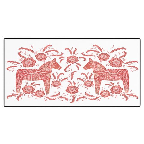 Nic Squirrell Swedish Dala Horse Red Desk Mat