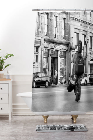 Nicholson Photography Crossing Broadway Shower Curtain And Mat