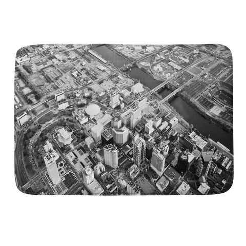 Nicholson Photography Downtown Nashville Aerial Memory Foam Bath Mat