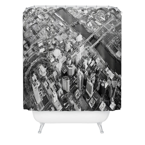 Nicholson Photography Downtown Nashville Aerial Shower Curtain