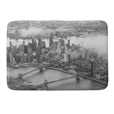 Nicholson Photography Manhattan Through The Clouds Memory Foam Bath Mat
