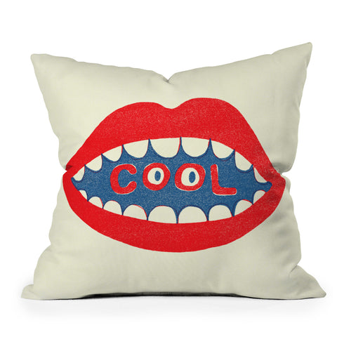 Nick Nelson COOL MOUTH Outdoor Throw Pillow