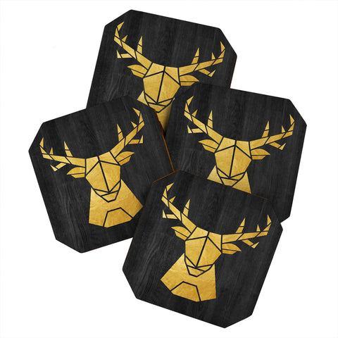 Nick Nelson Deer Symmetry Coaster Set