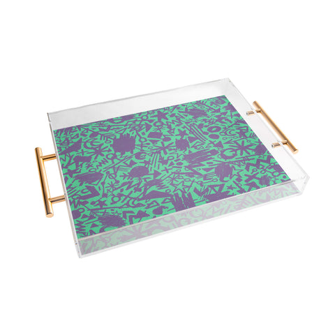 Nick Nelson Turquoise Synapses Acrylic Tray