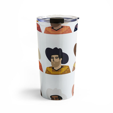 Nick Quintero Abstract Cowboy Multicultural Travel Mug