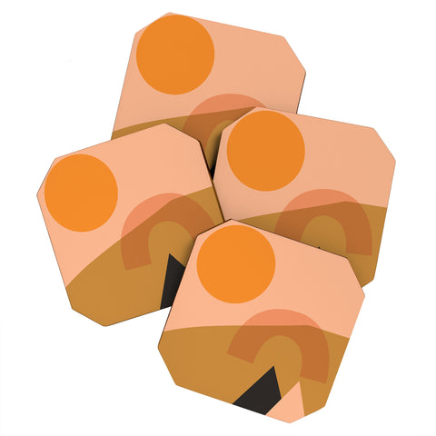 Nick Quintero Abstract Hiking Shapes Coaster Set