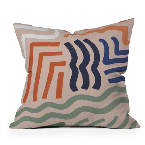 Nick Quintero Arid Contour Throw Pillow