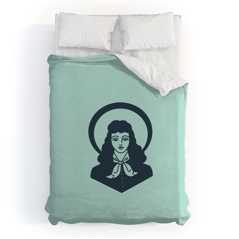 Nick Quintero Cowgirl Portrait Duvet Cover