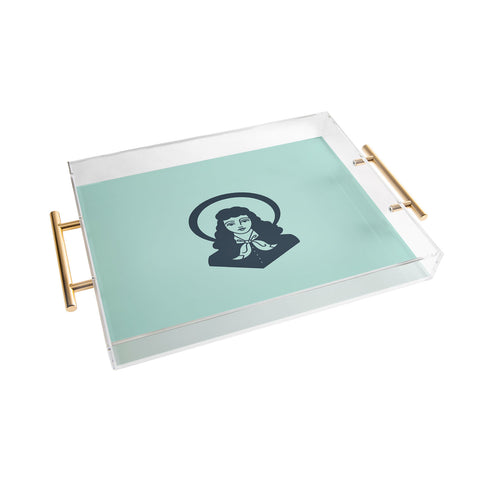 Nick Quintero Cowgirl Portrait Acrylic Tray
