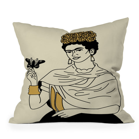 Nick Quintero Frida 1 Outdoor Throw Pillow