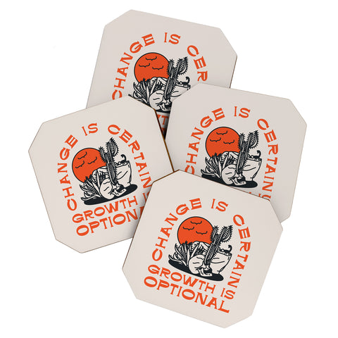 Nick Quintero Growth is Optional Coaster Set