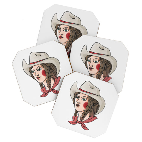 Nick Quintero Marker Cowgirl Coaster Set