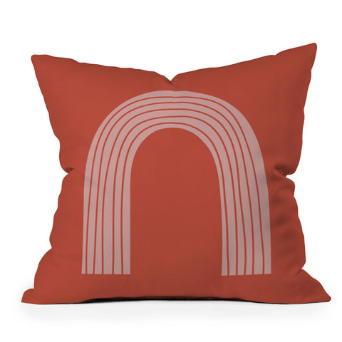 Nick Quintero Pink Arch Outdoor Throw Pillow