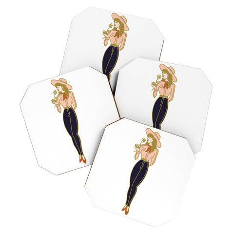 Nick Quintero Pretty Cowgirl Coaster Set