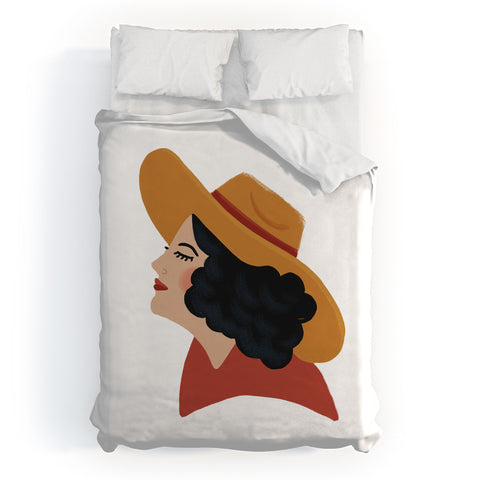 Nick Quintero Sad Cowgirl Duvet Cover