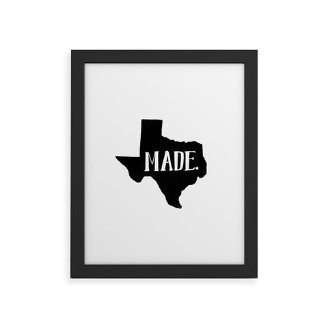 Nick Quintero Texas Made Framed Art Print