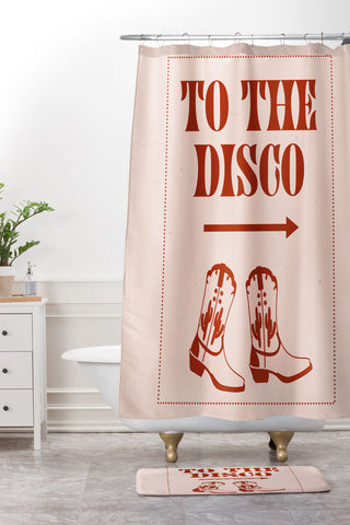 NicNiccrineDesigns To the Disco I Shower Curtain And Mat