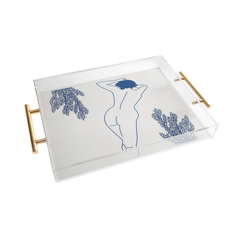 NicoleWargon Blue Bodied Acrylic Tray