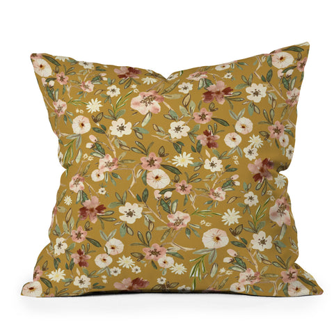 Nika COTTAGE FLORAL FIELD Outdoor Throw Pillow
