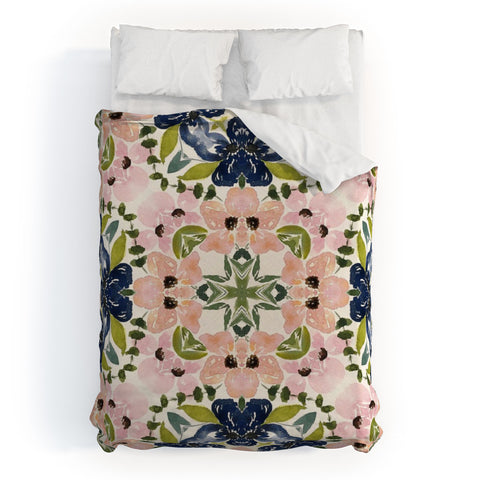 Nika FLORAL TILE Duvet Cover