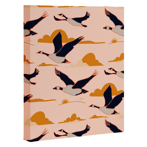 Nika GEESE FLIGHT TOGETHER Art Canvas