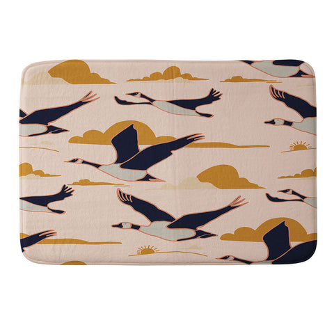 Nika GEESE FLIGHT TOGETHER Memory Foam Bath Mat
