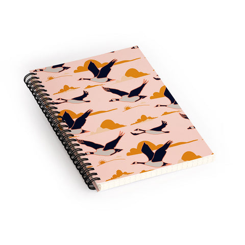 Nika GEESE FLIGHT TOGETHER Spiral Notebook