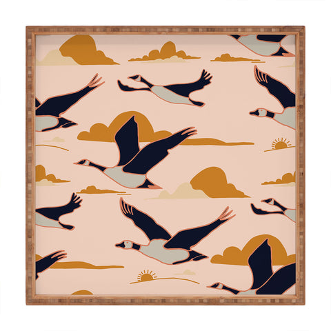 Nika GEESE FLIGHT TOGETHER Square Tray