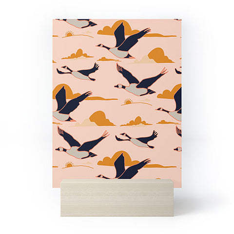 Nika GEESE FLIGHT TOGETHER Mini Art Print