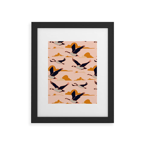 Nika GEESE FLIGHT TOGETHER Framed Art Print