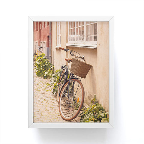 Ninasclicks A bicycle in a Copenhagen street Framed Mini Art Print