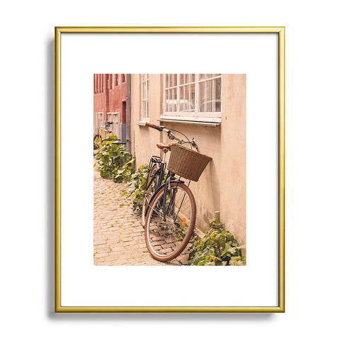 Ninasclicks A bicycle in a Copenhagen street Metal Framed Art Print