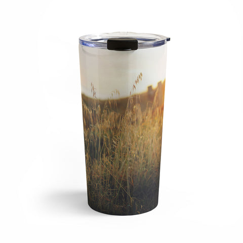 Ninasclicks Golden Beach vegetation at sunset Travel Mug