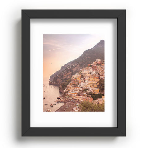Ninasclicks Positano at sunset Amalfi Coast Recessed Framing Rectangle