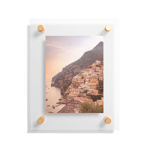 Ninasclicks Positano at sunset Amalfi Coast Floating Acrylic Print