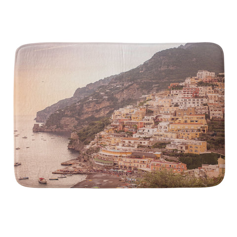 Ninasclicks Positano at sunset Amalfi Coast Memory Foam Bath Mat